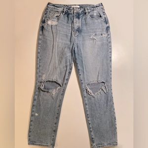 PacSun Ripped Denim Mom Jeans (30W)